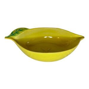 Farmhouse Lemon Serving Bowl, Melamine Lemon Shaped Serving Bowl, Lemon Bowl
